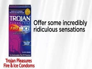 Troyano cargado, fuego y hielo, sensible y lubricados condones para la venta