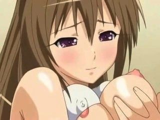 Hentai chica masturbándose en el baño