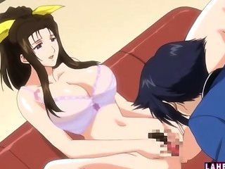 Big titted hentai brunette se lame y jodido