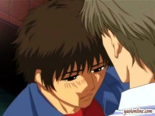 Hentai pareja gay tener un beso suave